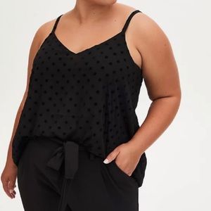 🆕Torrid Sophie Black Dot Chiffon Swing Cami 2X 18